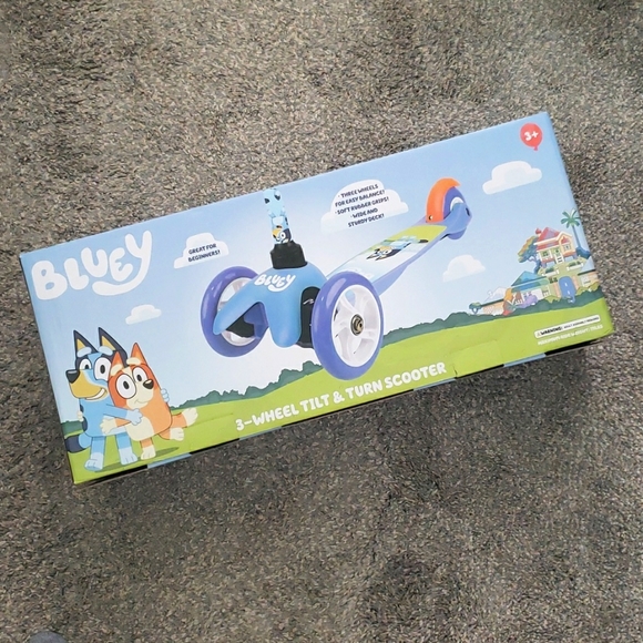 Bluey Toys New Bluey 3wheel Tilt Turn Scooter Toddler 3 Kids Toy